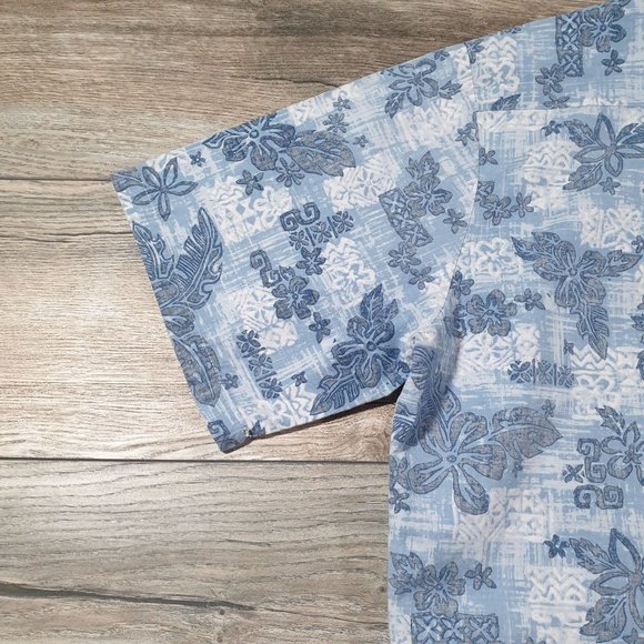 Two Paddles Men Short Short Sleeve Hawaiian Vacation Blue Beach Boho Casual - Picture 9 of 9